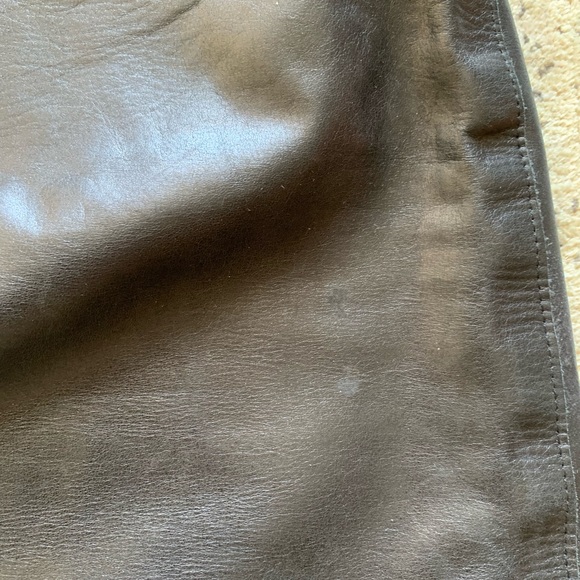 Tommy Hilfiger black genuine leather pencil skirt - Picture 7 of 8